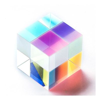 Prisms & Kaleidoscopes 12.7x12.7mm Optical Dichroic Mirror Combiner Splitter Decor Transparent Cube Prism Toy Science Classroom Optics Kits