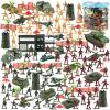 3 otters 307 Piece Army Men Military Set, Military Battle Toy Set Play Figure Playsets for Kids Boys, Plastic Soldiers with Vehicles & Accessories, for Grandkids, with Storage Container view 1