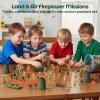 3 otters 307 Piece Army Men Military Set, Military Battle Toy Set Play Figure Playsets for Kids Boys, Plastic Soldiers with Vehicles & Accessories, for Grandkids, with Storage Container view 3