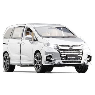 DADYA 1/32 Scale for Honda Odyssey Alloy Die-Casting Car Model Toy Simulation MPV Metal Car Model Six Door Sound and Light Children's Toy Gift (Color : Silver, Size : No Box)