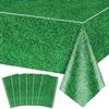 6 Pack Green Grass Tablecloths, 87x51'' Grass Pattern Plastic Disposable Table Cover Football Field Soccer Field Table Cloth for Sports Theme Parties Supplies Golf Soccer Football Event Decorations view 1