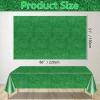 6 Pack Green Grass Tablecloths, 87x51'' Grass Pattern Plastic Disposable Table Cover Football Field Soccer Field Table Cloth for Sports Theme Parties Supplies Golf Soccer Football Event Decorations view 2