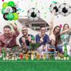 6 Pack Green Grass Tablecloths, 87x51'' Grass Pattern Plastic Disposable Table Cover Football Field Soccer Field Table Cloth for Sports Theme Parties Supplies Golf Soccer Football Event Decorations view 4