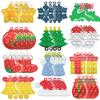 Christmas Mini Push Pop Bubble Fidget Toy, Keychain Bubble Pop Desk Toy, Fidget Keychain Relieve Anxiety Stress Pop Fidget Toy (60pcs) view 1