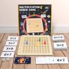 BAKAM Wooden Multiplication Board Math Game for Kids 8-12, Math Manipulatives Set with 100PCS Flash Cards for Kids 6-8 Years Old, Montessori Counting Toy Preschool Learning view 1