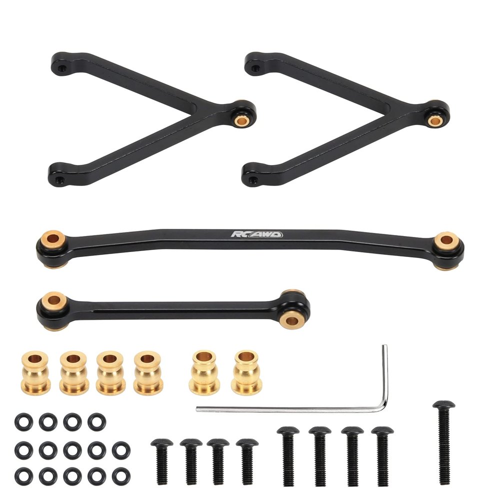 RCAWD Weighted Servo Y-Link Linkage Steering Link Tie Rod w Brass Pivot Ball for FMS EAZYRC ROC Hobby FCX24 1/24 Crawlers Upgrades Parts for #C3027#C3028 Black