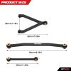 RCAWD Weighted Servo Y-Link Linkage Steering Link Tie Rod w Brass Pivot Ball for FMS EAZYRC ROC Hobby FCX24 1/24 Crawlers Upgrades Parts for #C3027#C3028 Black view 3
