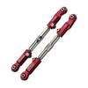 Aluminum 7075-T6+Stainless Steel Adjustable Front Steering Tie Rod For Traxxas 1/8 4WD Sledge Monster Truck 95076-4 - Red view 1
