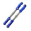 Aluminum 7075-T6+Stainless Steel Adjustable Front Steering Tie Rod For Traxxas 1/8 4WD Sledge Monster Truck 95076-4 - Blue view 1