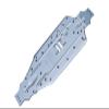 Aluminum 7075-T6 Chassis Protection Plate For Traxxas 1/8 4WD Sledge Monster Truck 95076-4 - 1Pc Set Silver view 1
