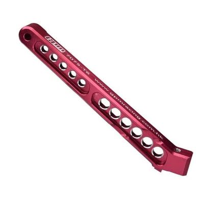 GPM for Arrma 1/7 Limitless V2 Speed Bash Roller-ARA7116V2 Upgrade Parts Aluminum 7075-T6 Rear Chassis Brace - 1Pc Set Red