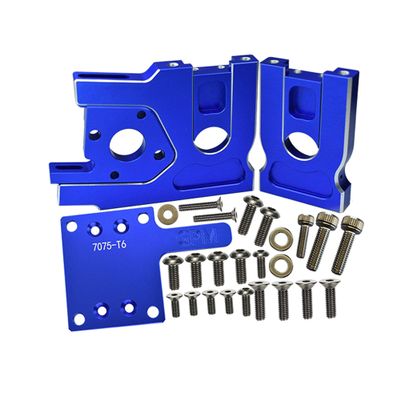 Palumma Aluminum Motor Mount for Traxxas, Quick Release Motor Base Set For TRAXXAS 1/8 4WD SLEDGE MONSTER TRUCK-95076-4 Upgrade Parts(Blue)