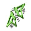 Aluminum Rear Damper Mount For Traxxas 1/7 Unlimited Desert Racer UDR 4X4 (#85076-4) - 1Pr Set Green view 1