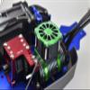 Aluminum Motor Heatsink with Cooling Fan Only Use with GPM Optional Quick Release Motor Base Item# SLE038A for Traxxas 1/8 4WD Sledge Monster Truck 95076-4 - 9Pc Set Green view 4
