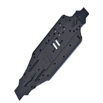 Aluminum 7075-T6 Chassis Protection Plate For Traxxas 1/8 4WD Sledge Monster Truck 95076-4 - 1Pc Set Black