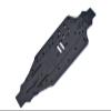 Aluminum 7075-T6 Chassis Protection Plate For Traxxas 1/8 4WD Sledge Monster Truck 95076-4 - 1Pc Set Black view 1