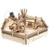 CoasterDynamix 3-D Scrambler Carnival Ride Wooden Model Kit - Electric Motorized Building Puzzle Kit for Adults and Kids, Toy Puzzles and Mini Craft Decor Models for Jigsaw Assembly Projects view 1