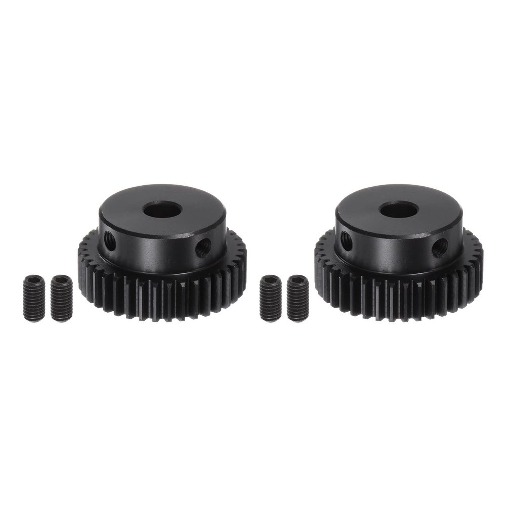 HARFINGTON 2pcs Spur Gear 8mm Bore Pinion Gear 38T Mod 1 45# Steel Motor Gear for RC Car Replacement Parts Accessories Electric Grinder Gearbox Reduction Gear Gear Reducer