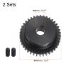 HARFINGTON 2pcs Spur Gear 8mm Bore Pinion Gear 38T Mod 1 45# Steel Motor Gear for RC Car Replacement Parts Accessories Electric Grinder Gearbox Reduction Gear Gear Reducer view 3