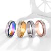 SHOLLY Anxiety Rings Fidget for Women Stress Relief Spinner Teen Girls 4Pcs 6MM Titanium Steel Size 5-11 (6mm 4pcs/ Frosted+Diagonal, 11) view 2