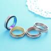 SHOLLY Anxiety Rings Fidget for Women Stress Relief Spinner Teen Girls 4Pcs 6MM Titanium Steel Size 5-11 (6mm 4pcs/ Frosted+Diagonal, 9) view 4