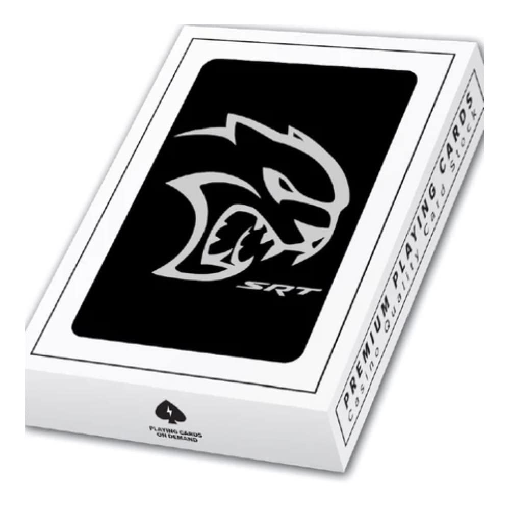 Detroit Shirt Company Dodge SRT Hellcat Poker Size Casino Quality Playing Cards | Play Blackjack, Euchre, Canasta Card Game, Casino Grade