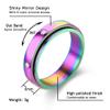 fekang Anxiety Rings Fidget Ring for Women Stress Relief Spinner Rings for Anxiety Stress Ring 4Pcs 6MM Titanium Steel Size 5-12 (11, 6mm spinner rings 4pcs/6 cz stones) view 2