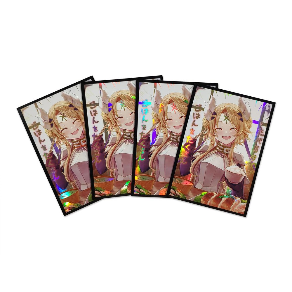 50ct Holographic Flashing (Incredible Ecclesia, The Virtuous) Top Loading Trading Card Sleeves Deck Protector for YuGiOh/Japanese Sized Cards 63x90mm (11)