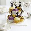 24 PCS Black Glitter 70s Disco Cupcake Toppers - Disco Dancing Cupcake Picks - Cake Decorations for Music Theme Wedding & Birthday Party Supplies view 4