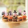 24 PCS Halloween Cupcake Toppers - Pink & Black Glitter Ghost, Little Boo, Witch Hat, Pumpkin Cake Decorations for Baby Shower, Birthday Party Supplies view 4