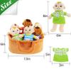 Qpewep Basket of Babies Plush Dolls, 8" Plush Diversity Baby Dolls- 6 Piece Set Interchangeable Clothes Stuffed Plush Figures for All Ages view 2