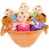 Qpewep Basket of Babies Plush Dolls, 8" Plush Diversity Baby Dolls- 6 Piece Set Interchangeable Clothes Stuffed Plush Figures for All Ages view 4