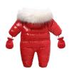 Infant Baby Girl Boy Warm Winter Snowsuit Jacket Clothes Zipper Thick Jumpsuit Hooded Snow Wear Coat Outwear Ski Boys (Red, 6-12 Months) view 2