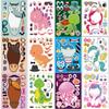 24 Sheets 8.27''5.9'' Make Your Own Stickers for Kids Toddlers, Make a Face Stickers Mix and Match with Unicorns Dinosaur Horse and Sea Animals for Kids Party Favors Activities view 1