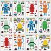 24 Sheets 8.27''5.9'' Make Your Own Robot Stickers for Kids Toddlers, Make a Face Stickers for Kids Party Favors Activities view 1