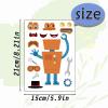 24 Sheets 8.27''5.9'' Make Your Own Robot Stickers for Kids Toddlers, Make a Face Stickers for Kids Party Favors Activities view 2