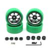 BAIJAC Compatible with WPL MN Model LC 1/18 1/16 1/14 1/12 RC Car Universal Modified Metal Wheel Tires, Cool Multi-Color Tire Skin Upgrade Parts ( Color : Red ) view 2