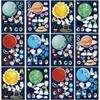 24 Sheets 8.27''5.9'' Make Your Own Space Stickers for Kids Toddlers, Make a Face Stickers for Kids Party Favors Activities view 1