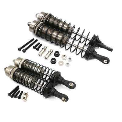 BAIJAC 4Pcs Metal Shock Absorber 10001 10043 for VRX Racing RH1043 RH1045 RH1043SC RH1045SC 1/10 RC Car Upgrade Parts (Color : Gray)