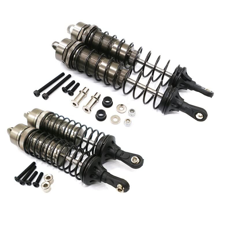 BAIJAC 4Pcs Metal Shock Absorber 10001 10043 for VRX Racing RH1043 RH1045 RH1043SC RH1045SC 1/10 RC Car Upgrade Parts (Color : Gray)