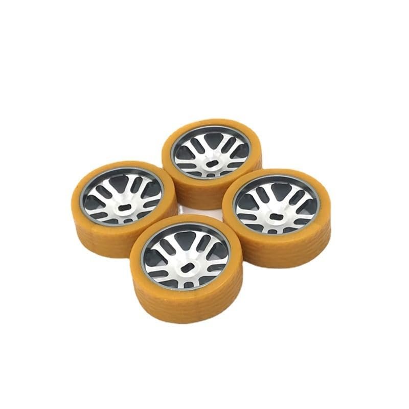 BAIJAC 284131 K989 Iw04m Mosquito Car 1/28 RC Car, Metal Upgraded Racing Wheels & Pattern Soft Tire Skin, Candy Color Tire Skin ( Color : Gold )