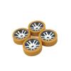 BAIJAC 284131 K989 Iw04m Mosquito Car 1/28 RC Car, Metal Upgraded Racing Wheels & Pattern Soft Tire Skin, Candy Color Tire Skin ( Color : Gold ) view 1