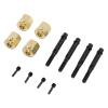 BAIJAC 4PCS Brass 12mm Wheel Hex Extended Adapter with Wheel Shaft for YK4082 YK4102 4103 YiKong RC Crawler Car Upgrade Parts ( Color : Yellow ) view 2