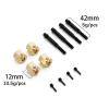 BAIJAC 4PCS Brass 12mm Wheel Hex Extended Adapter with Wheel Shaft for YK4082 YK4102 4103 YiKong RC Crawler Car Upgrade Parts ( Color : Yellow ) view 3
