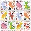 24 Sheets 8.27''5.9'' Make Your Own Dinosaur Stickers for Kids Toddlers, Make a Face Stickers for Kids Party Favors Activities view 1