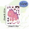 24 Sheets 8.27''5.9'' Make Your Own Dinosaur Stickers for Kids Toddlers, Make a Face Stickers for Kids Party Favors Activities view 2