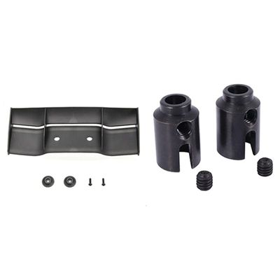 BAIJAC 2 Set for JLB Racing Cheetah 11101 21101 J3 Speed 1/10 RC Car Parts: 1 Set Tail Wing EB1008 & 1 Set Drive Cup EA1045 ( Color : Purple )