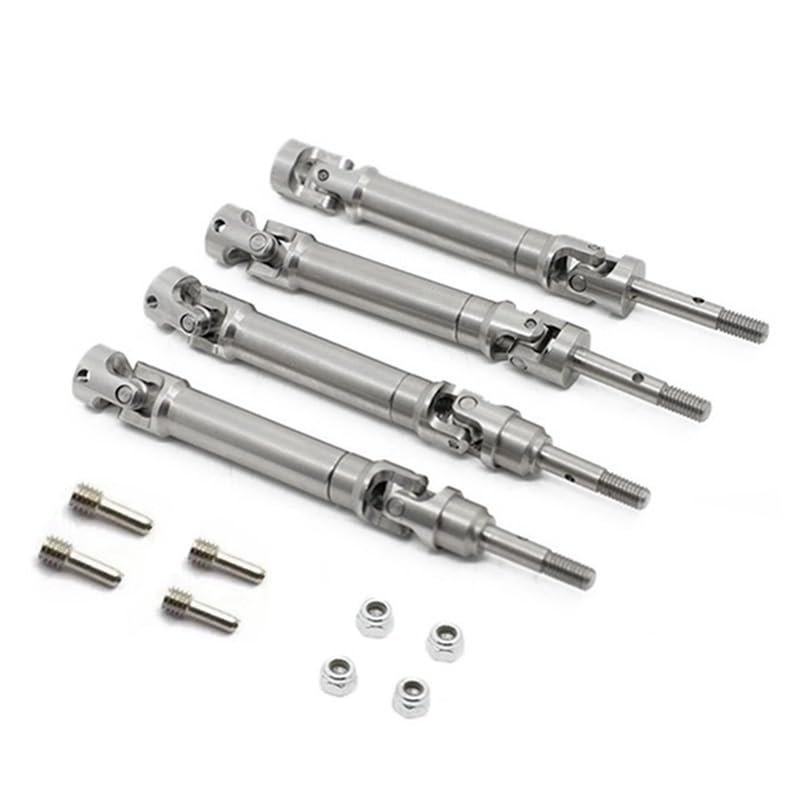 BAIJAC 4Pcs Metal Stainless Steel Drive Shaft CVD for 1/10 Traxxas Slash Rustler Stampede VXL 4X4 4WD RC Car Upgrade Parts ( Color : Silver )