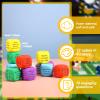 Hanaive 12 Pcs Learning Conversation Cubes Social Emotional Learning Dice Family Dice Game Speech Therapy for Kids Teacher Family Classroom(Foam) view 4