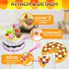 FUNERICA Play Food Goodies Set - Features Cutting Pizza, Ice Cream, Toy Birthday Cake, Fries, Dessert  Pretend Kitchen Toys for Toddlers, Boys, Girls view 2
